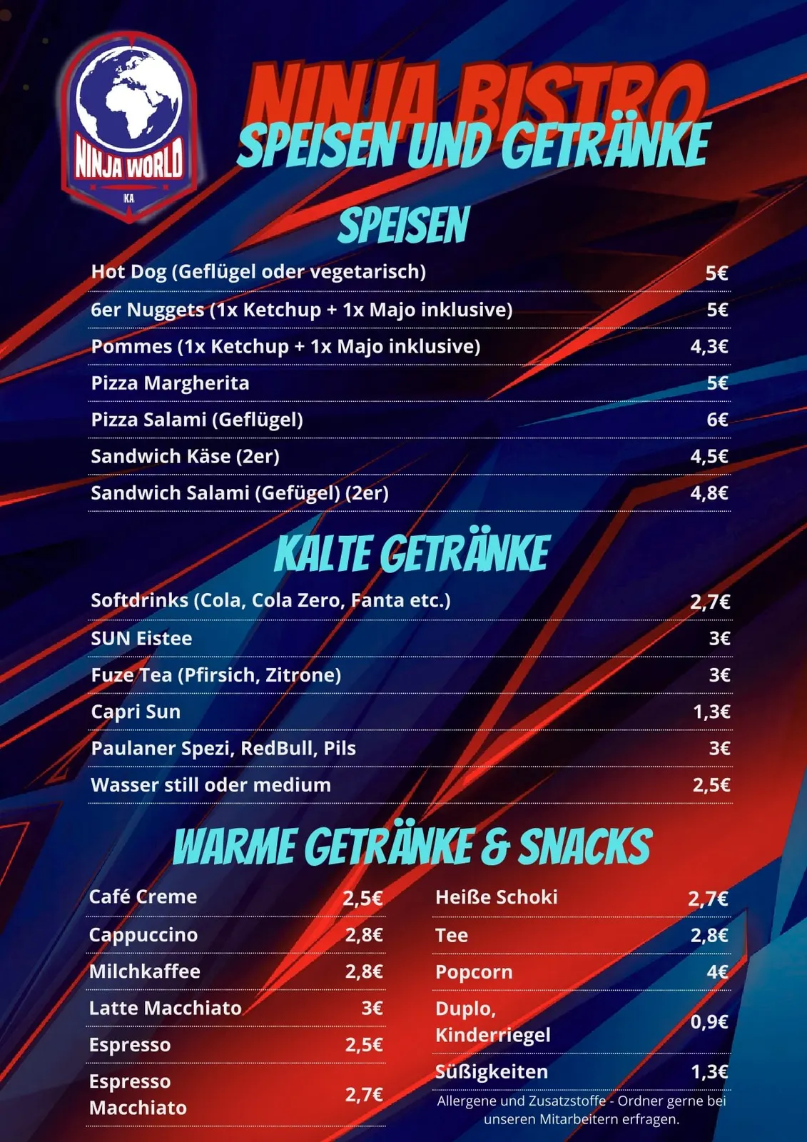 Speisekarte Seite 2